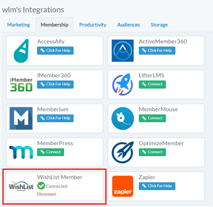 ResponseSuite Integration with WishList Member - Connected