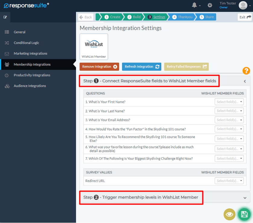 ResponseSuite Integration with WishList Member - Connect ResponseSuite to WishList Member