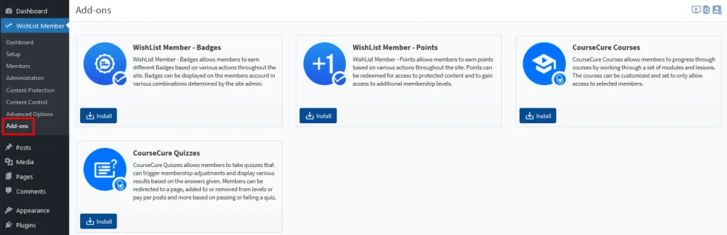 image - WordPress Membership Plugin - Membership Sites CourseCure Add-ons for WishList Member