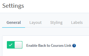 CourseCure Courses - General Settings