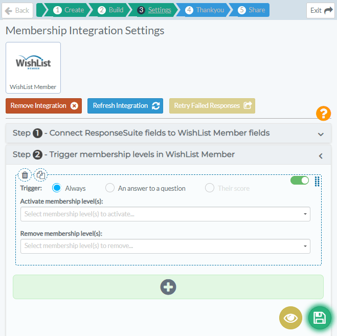 ResponseSuite Integration with WishList Member - Trigger Membership Levels in WishList Member