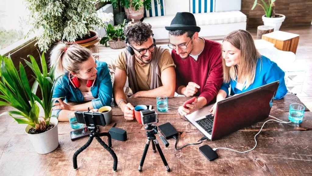 5-2 - WordPress Membership Plugin - Membership Sites Millenial People Sharing Content on Streaming Platform w