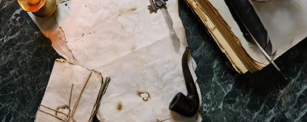 Detective Clues - WordPress Membership Plugin - Membership Sites Detective artifacts - a , a smoking pipe, an old letter.