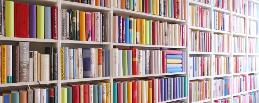 Resource Library - WordPress Membership Plugin - Membership Sites A library of varied colorful books