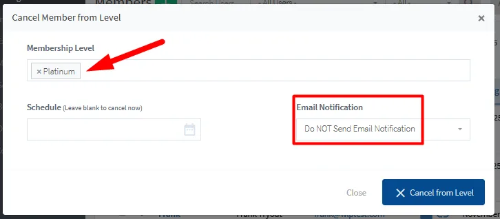image-10 - WordPress Membership Plugin - Membership Sites WishList Member - Cancel from Level