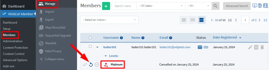 image-11 - WordPress Membership Plugin - Membership Sites WishList Member - Uncancel from Level