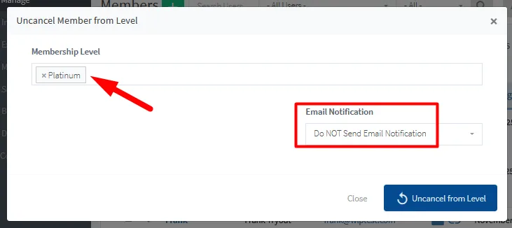 image-14 - WordPress Membership Plugin - Membership Sites WishList Member - Uncancel from Level