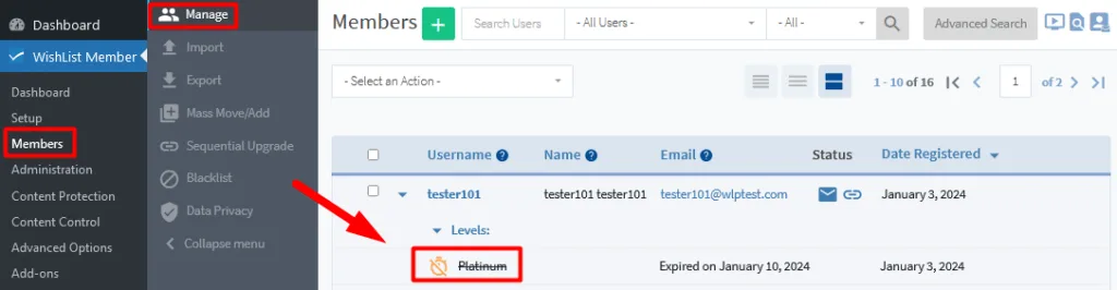 image-15 - WordPress Membership Plugin - Membership Sites WishList Member - Expire from Level