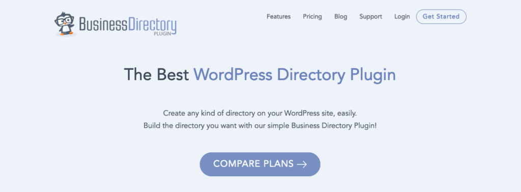 Business Directory Homepage screenshot