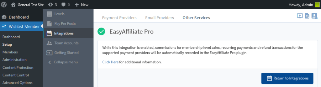 Easy Affiliate Pro integration with WishList Member