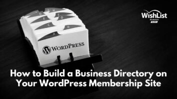 Rolodex directory against a black background with the title "How to Build a Business Directory on Your WordPress Membership Site".