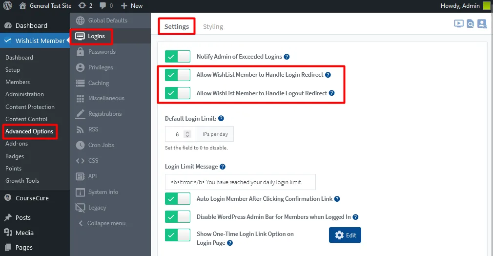 image-38 - WordPress Membership Plugin - Membership Sites WishList Member can handle After Login and After Logout redirects