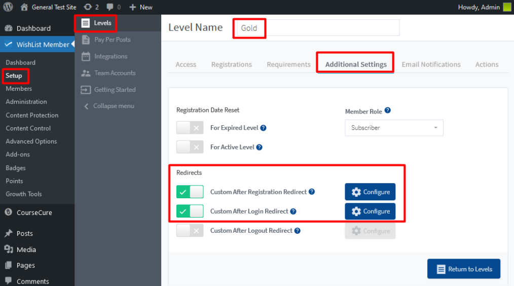 Custom After Registration Page and After Login Page