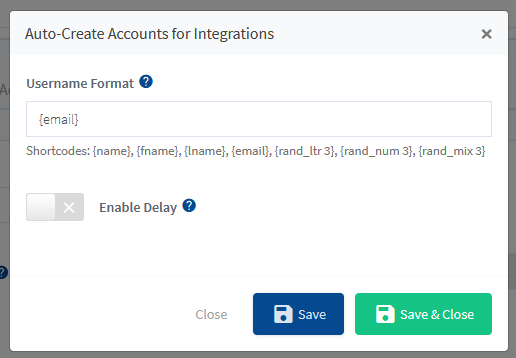 Enable Auto-Created Accounts for Integrations
