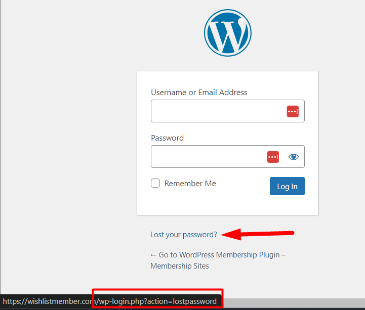 WordPress Login Page