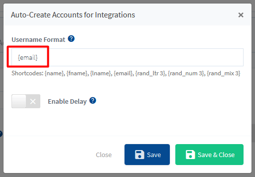 Auto-Created Accounts for Integrations