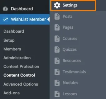WLM Content Control Settings - WordPress Membership Plugin - Membership Sites