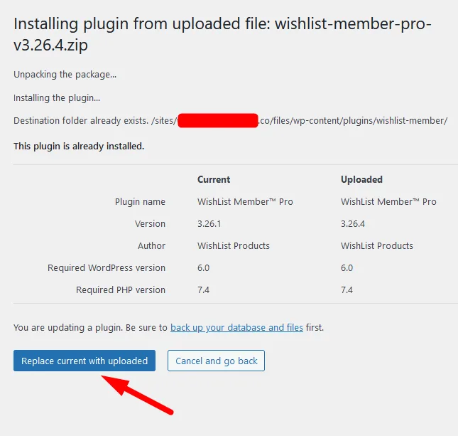 image-28 - WordPress Membership Plugin - Membership Sites Manually Update WordPress Plugin - WishList Member - Replace Current with Uploaded