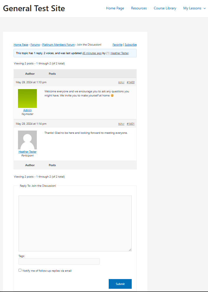 Using a Forum on a WishList Member Site - What A Member Sees