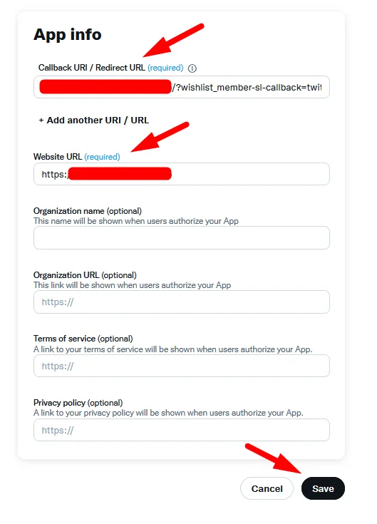 image-102 - WordPress Membership Plugin - Membership Sites WishList Member Social Login - Setup X (formerly Twitter) App