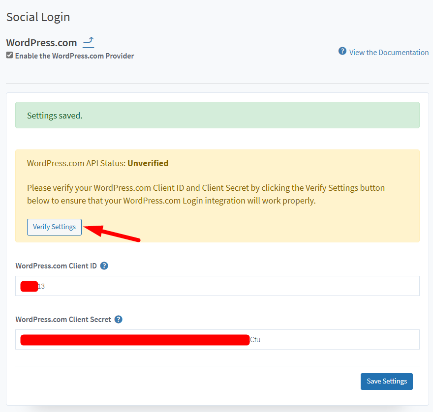 WishList Member Social Login - Verify