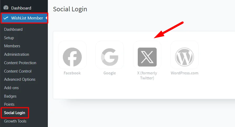 image-139 - WordPress Membership Plugin - Membership Sites WishList Member Social Login - Enable X (formerly Twitter)