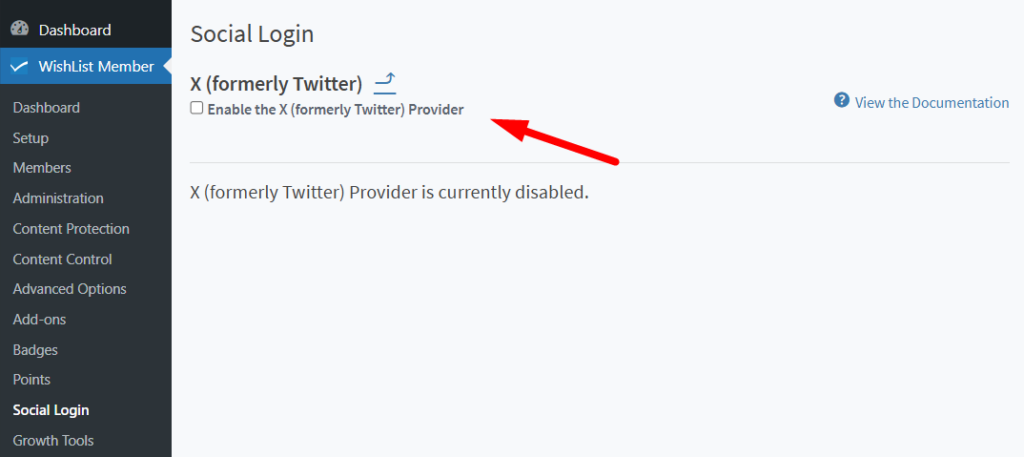 WishList Member Social Login - Enable X (formerly Twitter)