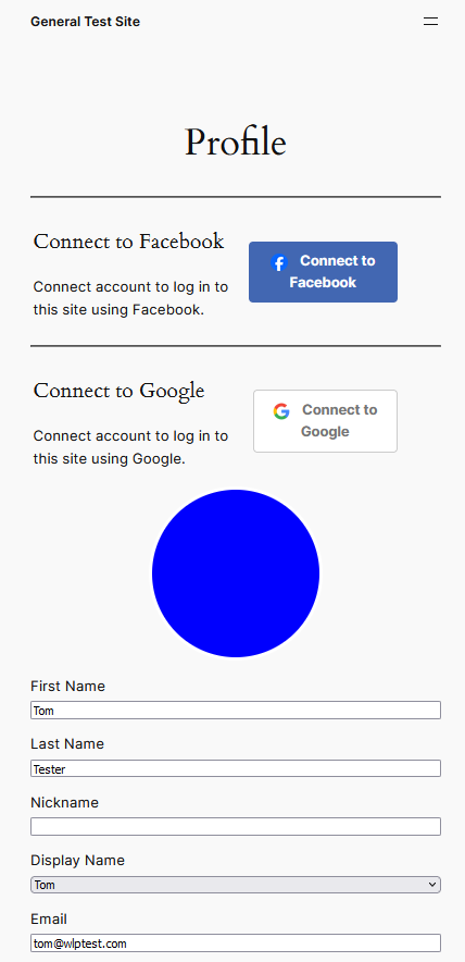 WishList Member Social Login - User Profile