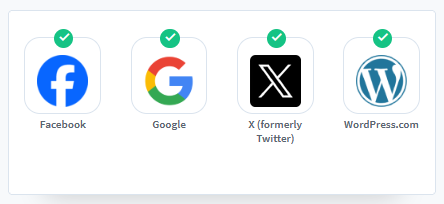 social login options