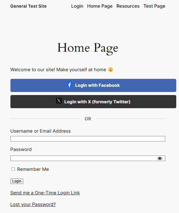 Add a Social Login option to any Login Form on any WordPress page or post