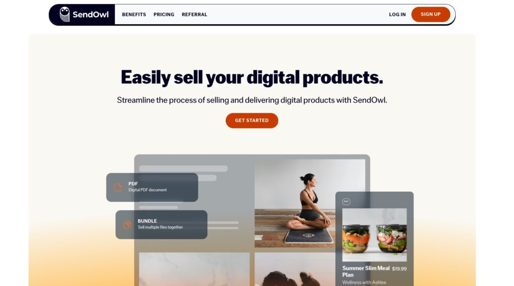 SendOwl homepage screenshot