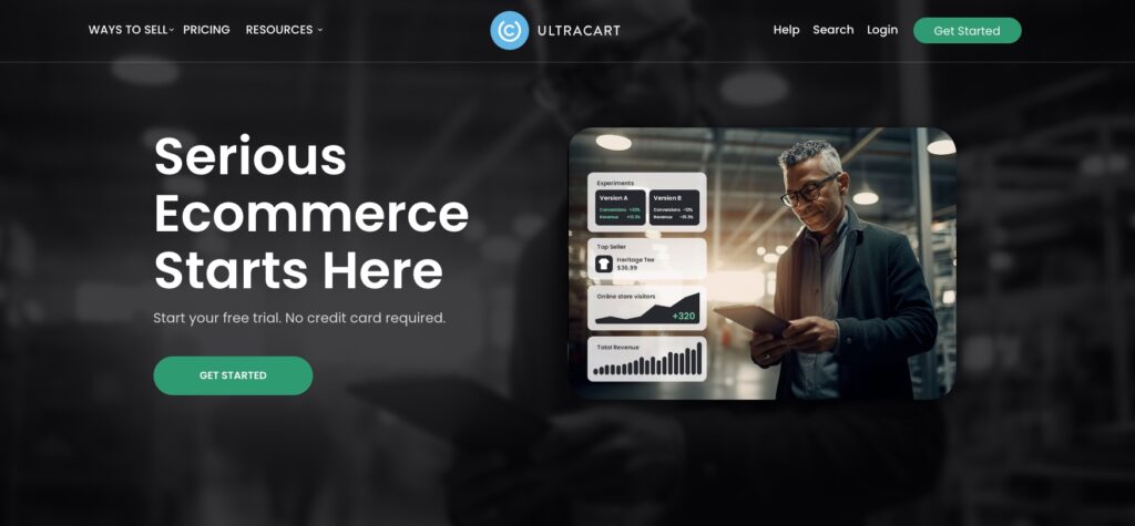 UltraCart Homepage Screenshot