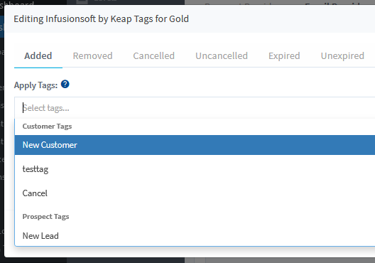 Infusionsoft by Keap (Email Provider) Integration with WishList Member - Triggers and Actions