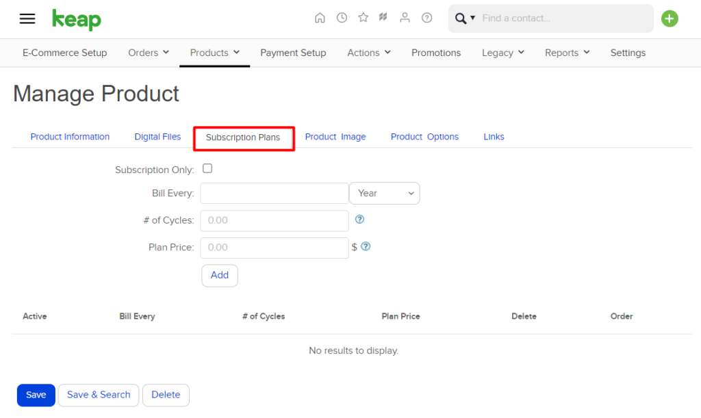 Infusionsoft by Keap (Payment Provider) Integration with WishList Member - Create Product in Keap