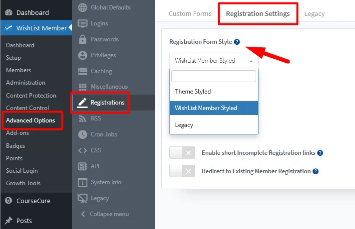 image-5 - WordPress Membership Plugin - Membership Sites Select Your Registration Form Style Using WishList Member