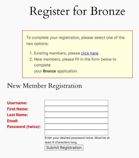 Select Your Registration Form Style Using WishList Member - Legacy Styled