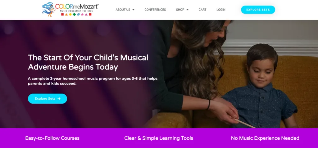 Color Me Mozart Homeschool music curriculum for kids - WordPress Membership Plugin - Membership Sites Color Me Mozart membership site - Top 10 digital products to sell