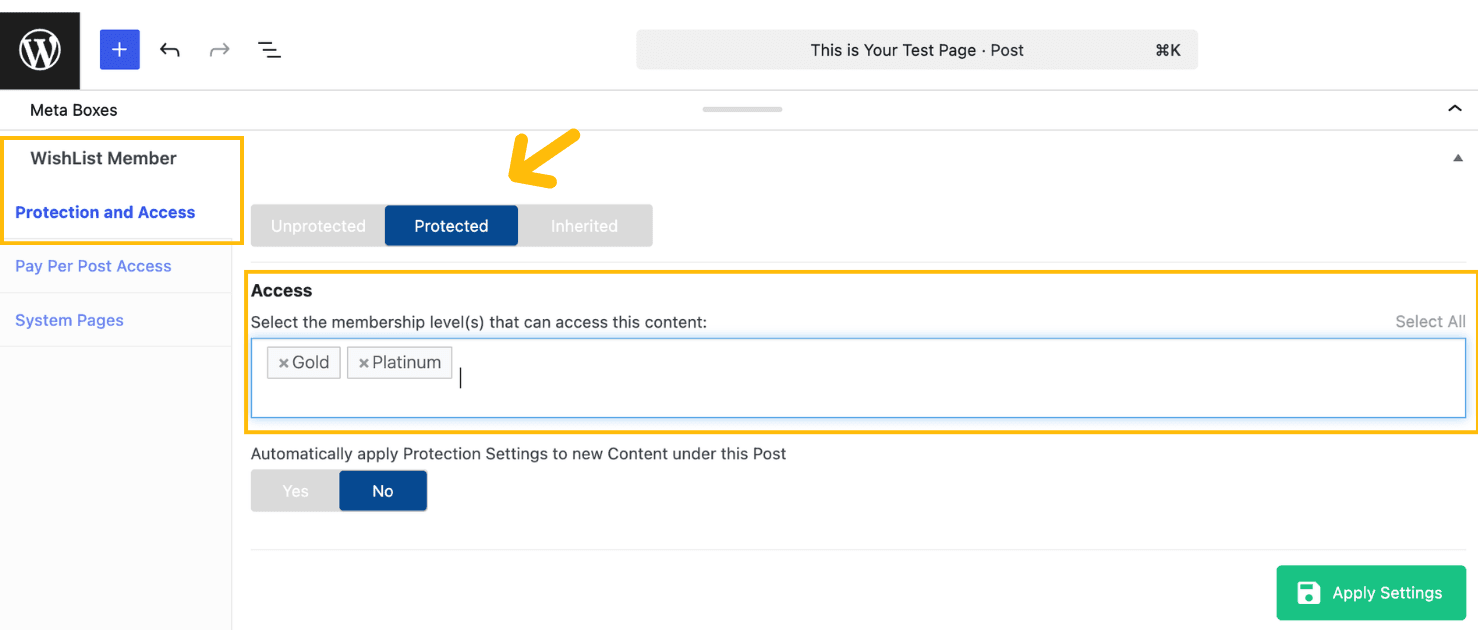 WishList Member Protection and Access Panel - WordPress Membership Plugin - Membership Sites